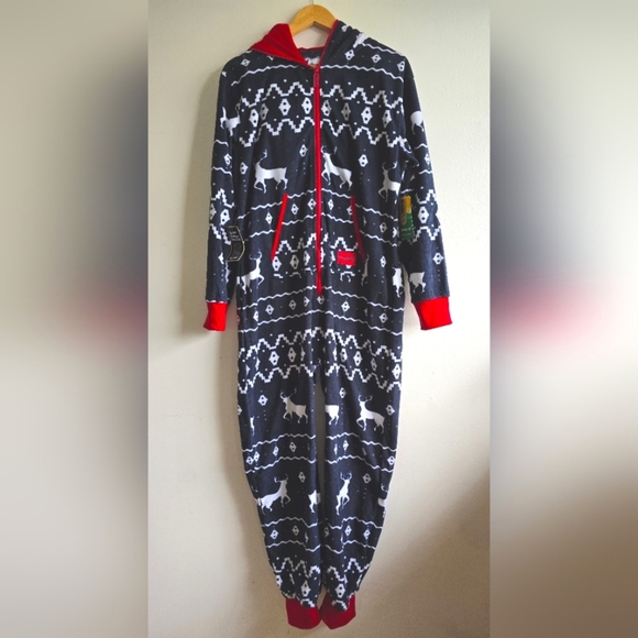 NWT!! Tipsy Elves, Women's Blue Reindeer Jumpsuit, NEW! - $89.95 - Picture 7 of 16